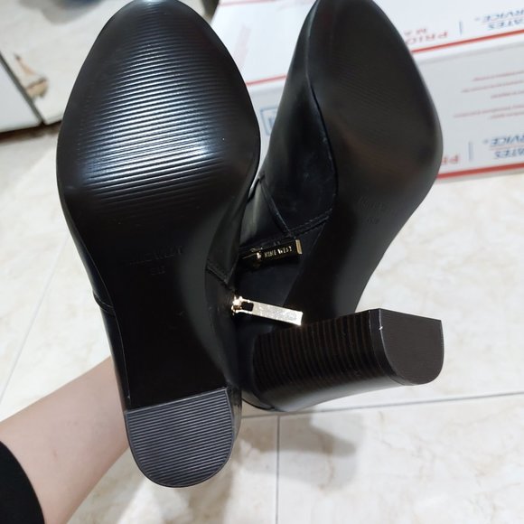 Nine West Black Heeled Winter Modern Boots SIZE 5 - Picture 7 of 11
